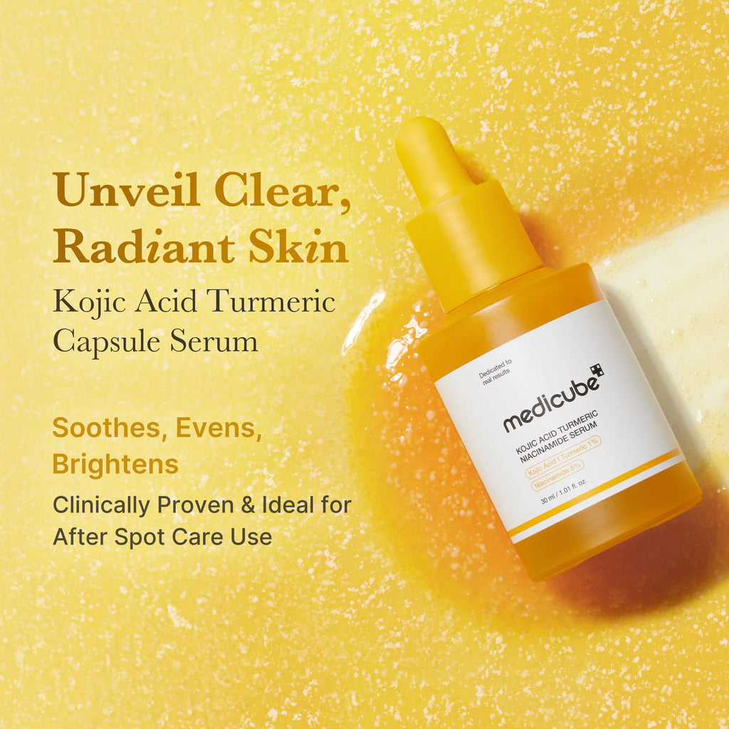 Medicube Kojic Acid + Turmeric + Niacinamide Serum – Iluminador antimanchas (30 ml)
