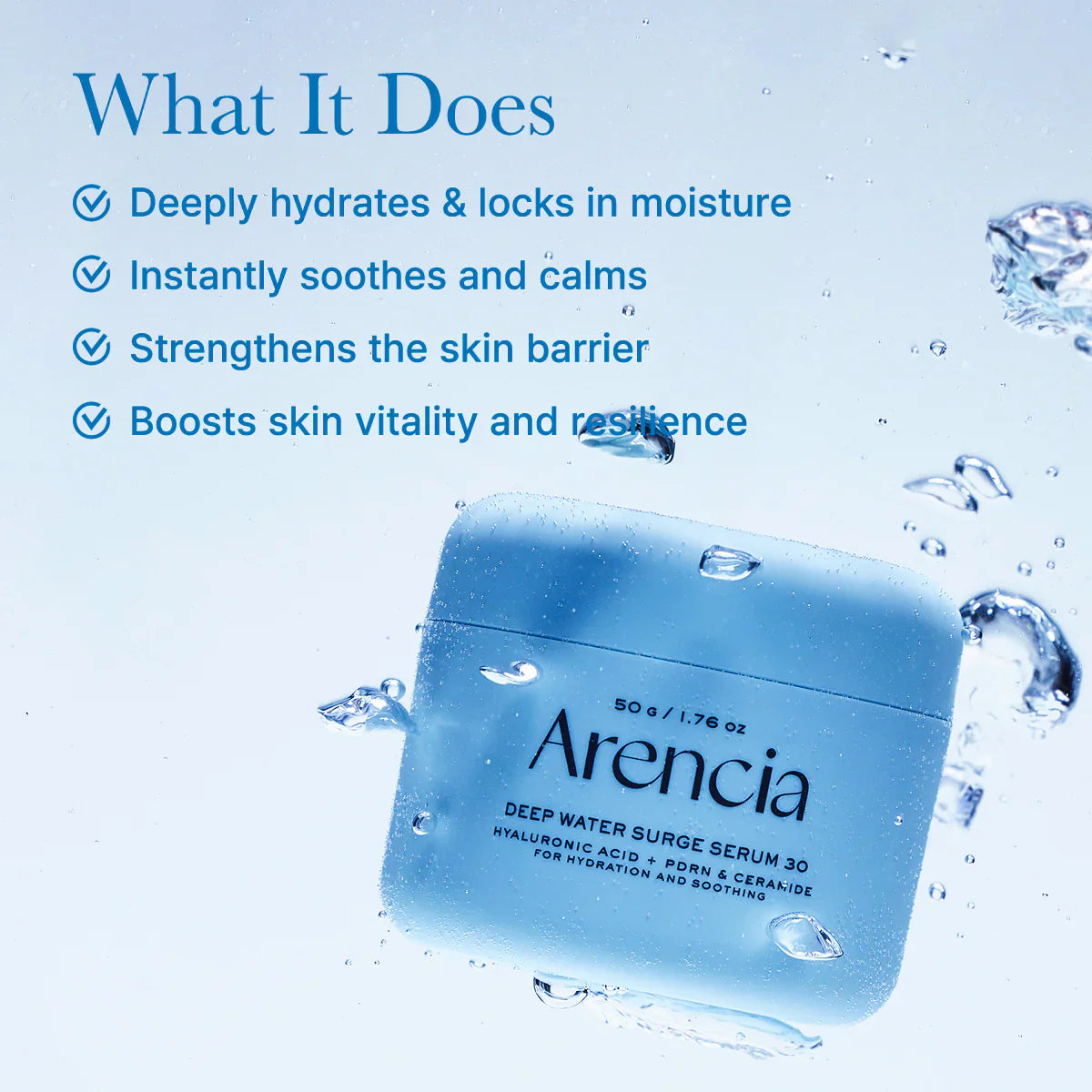 Arencia Deep Water Surge Serum – Sérum hidratante intensivo de agua profunda (50 g)