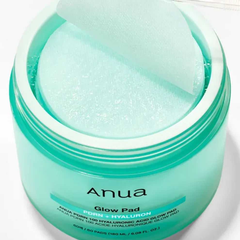Anua PDRN Hyaluronic Glow Pad – Pads iluminadores con PDRN y ácido hialurónico (60 discos)