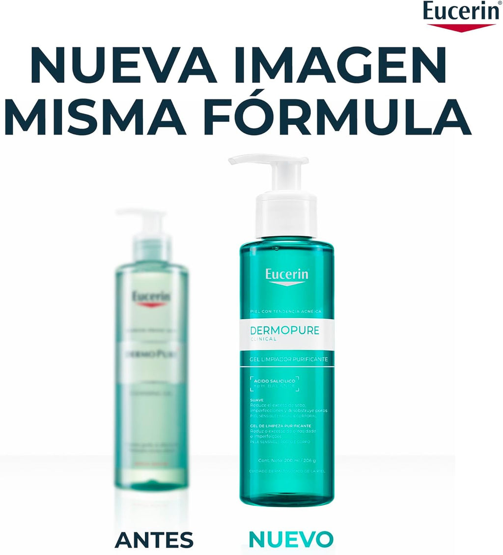 Eucerin DermoPure – Gel limpiador purificante (200 ml)