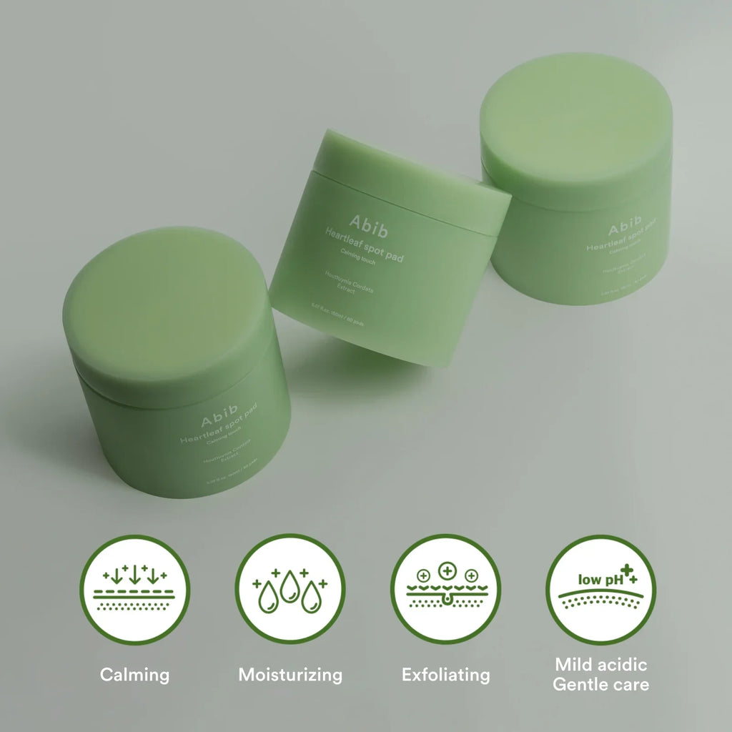 Abib Pads calmantes Heartleaf – Tratamiento localizado SOS (80 pads)