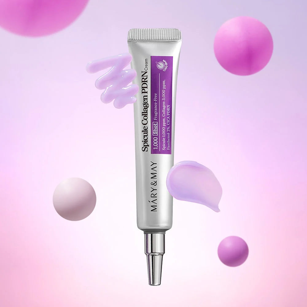 Mary&May Spicule Collagen PDRN Cream – Crema nocturna con microespículas marinas y colágeno (15 ml)
