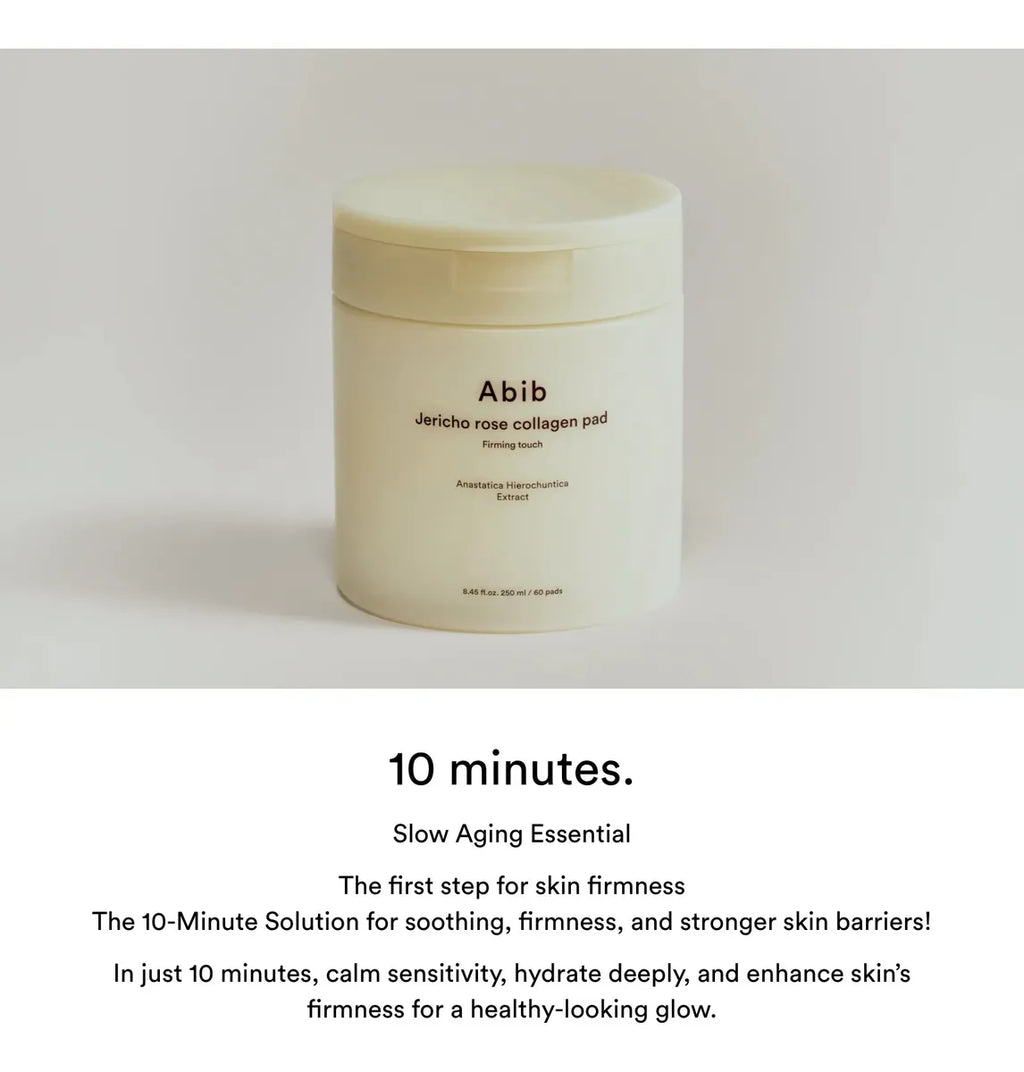 Abib Pads reafirmantes Jericho Rose Collagen – Elasticidad y firmeza (60 pads)
