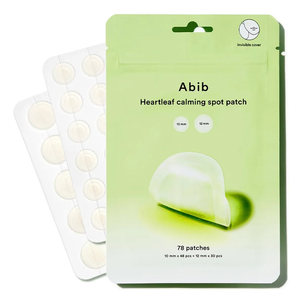Abib Heartleaf Calming Spot Patch  – Parches calmantes antiacné invisibles (78 pz)