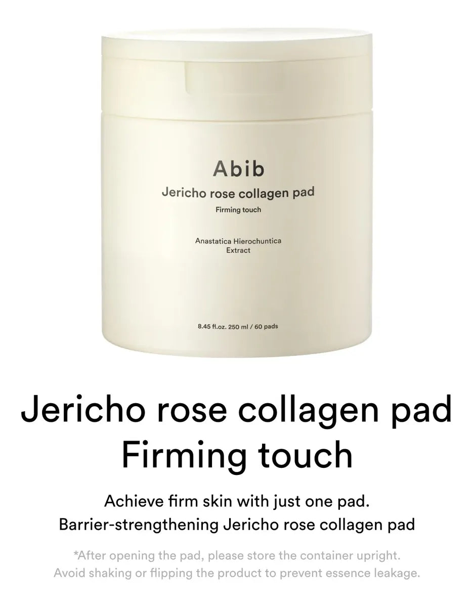 Abib Pads reafirmantes Jericho Rose Collagen – Elasticidad y firmeza (60 pads)