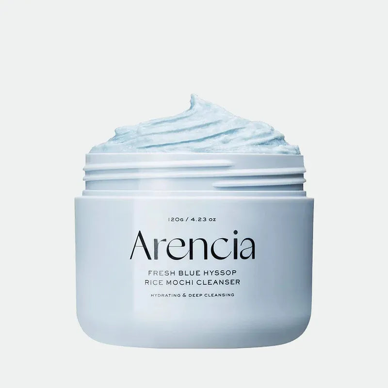 Arencia Blue Hyssop Rice Mochi Cleanser – Limpiador calmante tipo mochi (120 g)