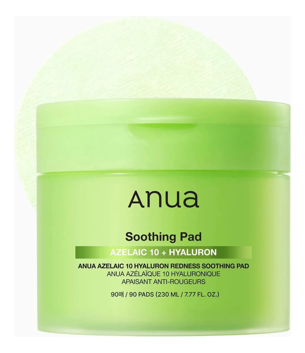 Anua Pads calmantes – Ácido azelaico 10 % + Ácido hialurónico (90 pads)