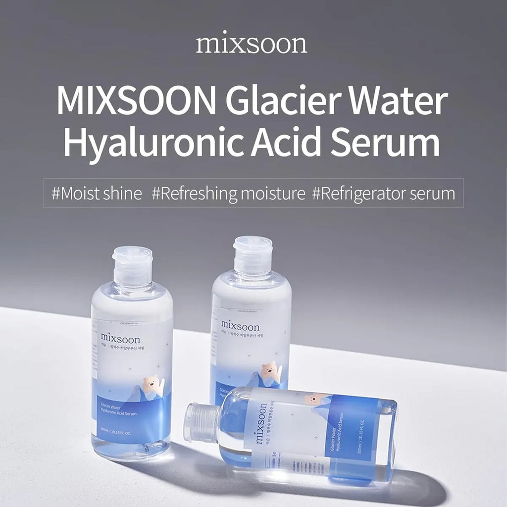 Mixsoon Sérum hidratante Glacier Water – Ácido hialurónico y agua glaciar (300 ml)