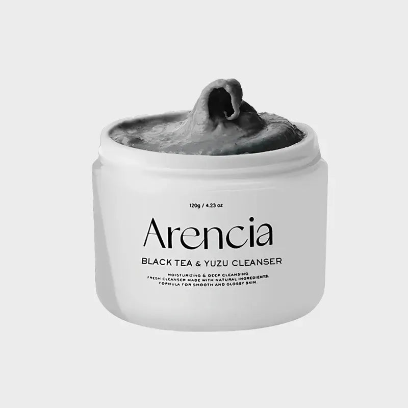 Arencia Black Tea Rice Mochi Cleanser – Limpiador facial antioxidante (120 g)