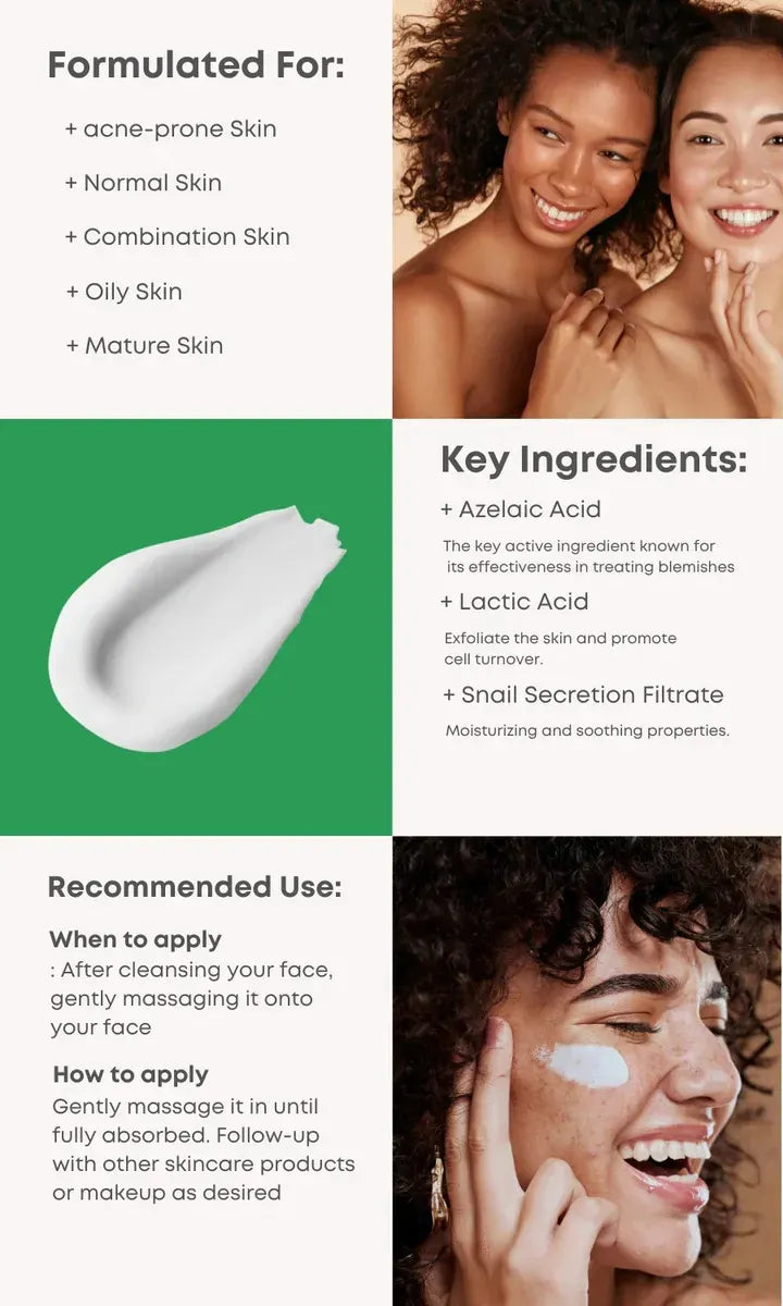 Nine Less A-Control Azelaic Acid Cream – Crema con ácido azelaico 10 % y centella asiática (50 ml)