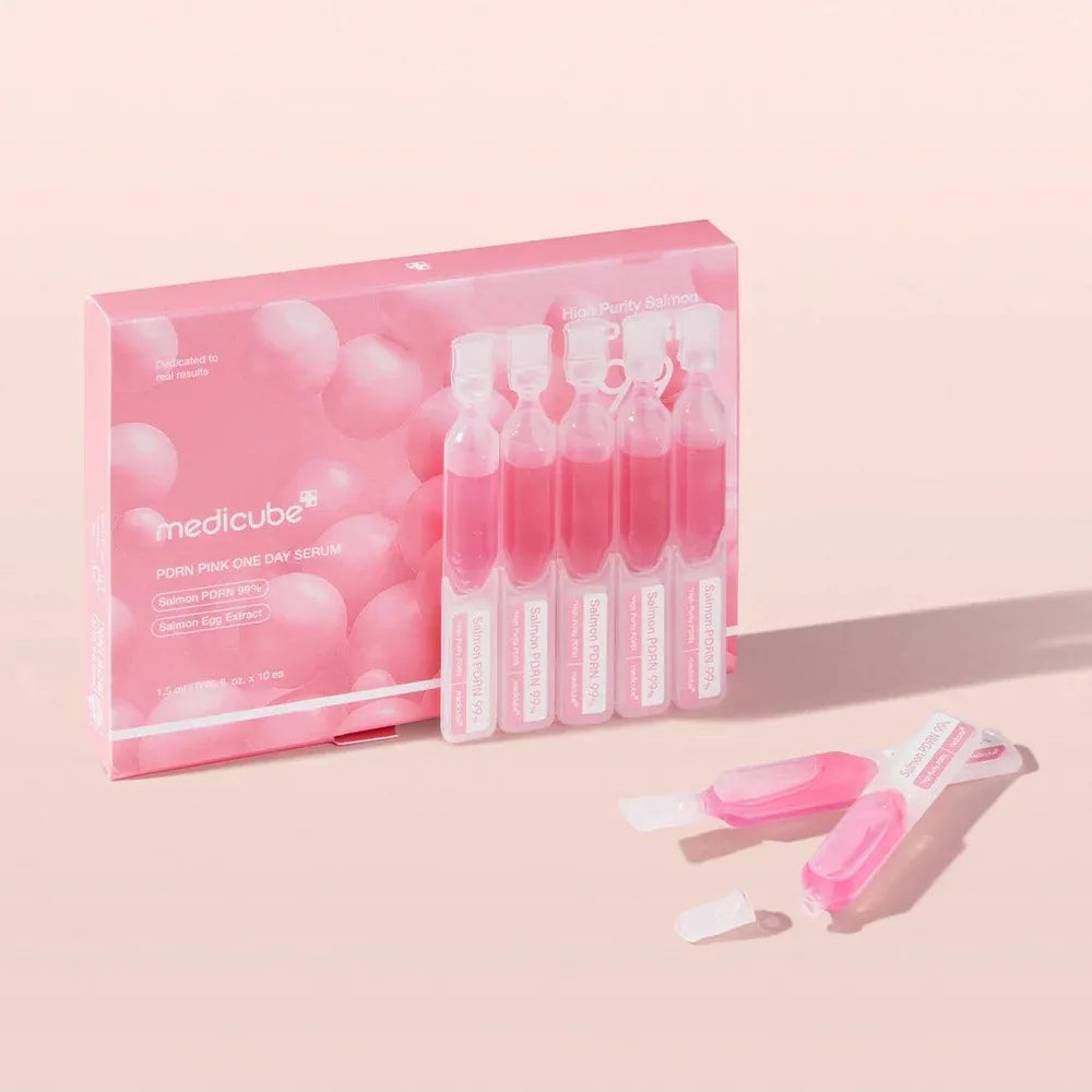 Medicube PDRN Pink One Day Serum – Sérum intensivo de glow y elasticidad (10 pz)