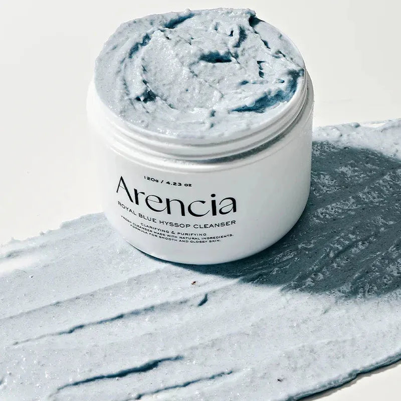 Arencia Blue Hyssop Rice Mochi Cleanser – Limpiador calmante tipo mochi (120 g)