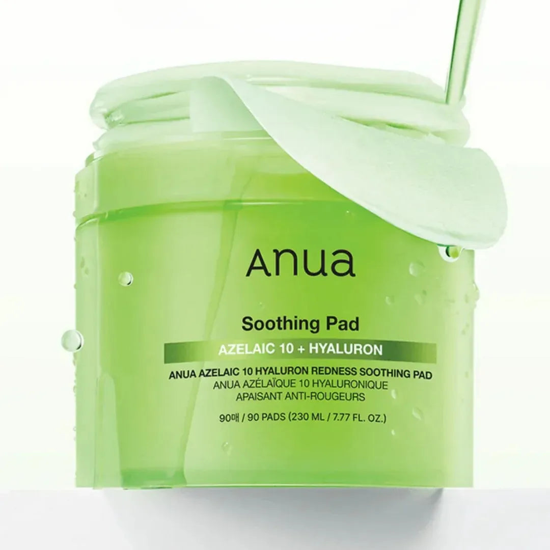 Anua Pads calmantes – Ácido azelaico 10 % + Ácido hialurónico (90 pads)