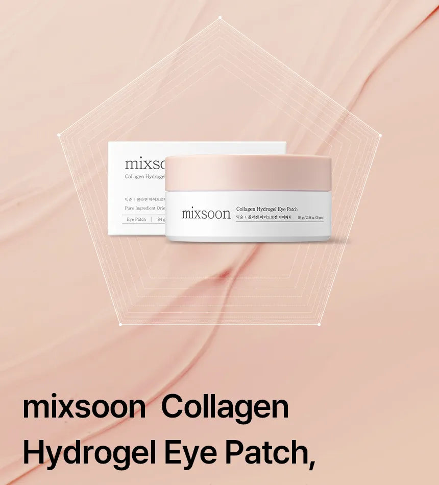 Mixsoon Collagen Hydrogel Eye Patch – Parches reafirmantes para contorno de ojos (60 pz)