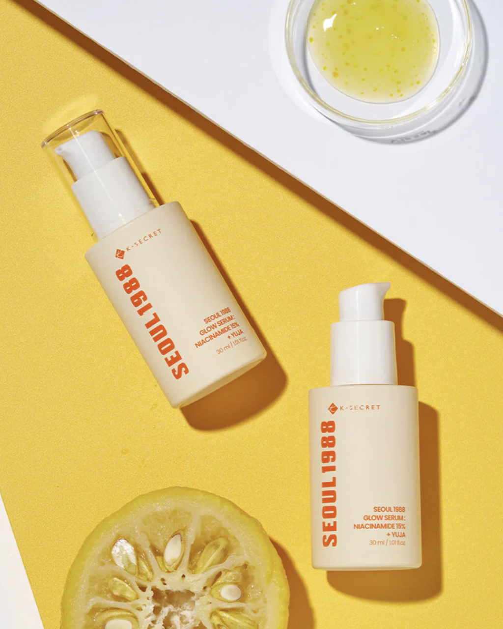 K-Secret Sérum iluminador Glow – Niacinamida 15% + Yuja para tono uniforme (30 ml)