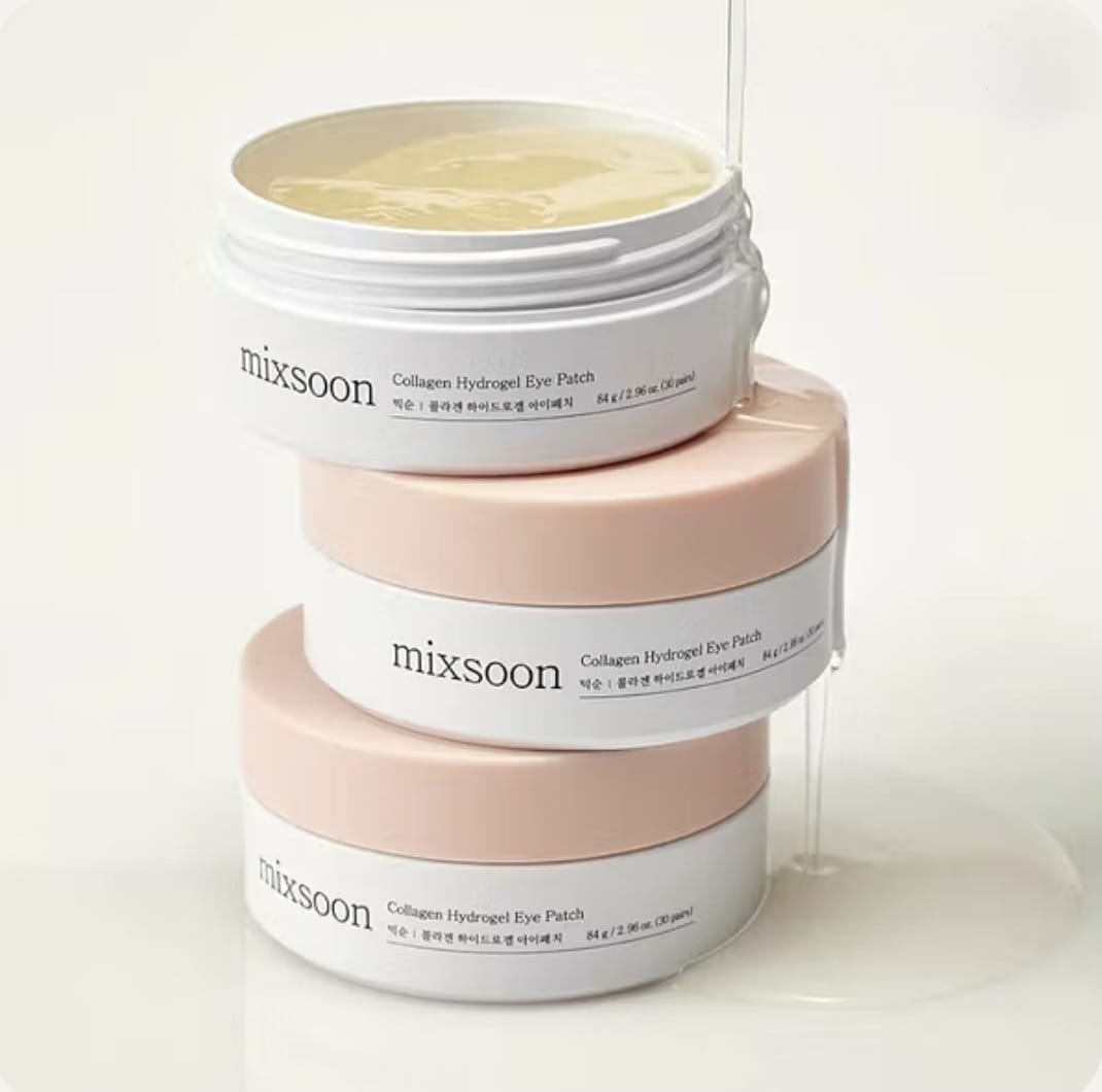 Mixsoon Collagen Hydrogel Eye Patch – Parches reafirmantes para contorno de ojos (60 pz)
