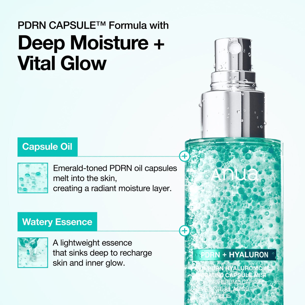 Anua PDRN Hyaluronic Acid Hydrating Capsule Mist 100 ml – imagen 4