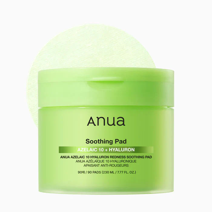Anua Pads calmantes – Ácido azelaico 10 % + Ácido hialurónico (90 pads)