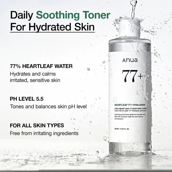 Anua Heartleaf 77% Soothing Toner – Tónico Calmante (250 ml)