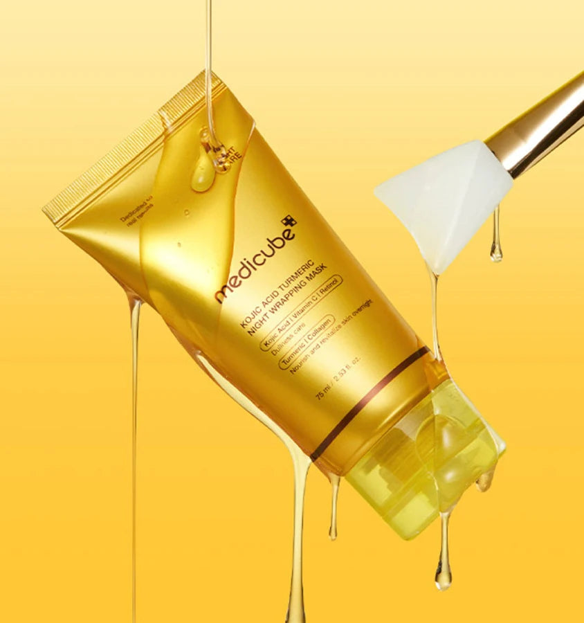 Medicube Kojic Acid Turmeric Night Wrapping Mask – Mascarilla nocturna efecto peel-off (75 ml)