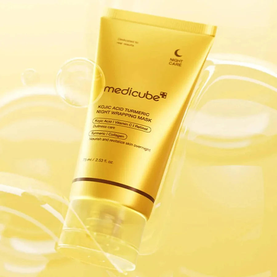 Medicube Kojic Acid Turmeric Night Wrapping Mask – Mascarilla nocturna efecto peel-off (75 ml)
