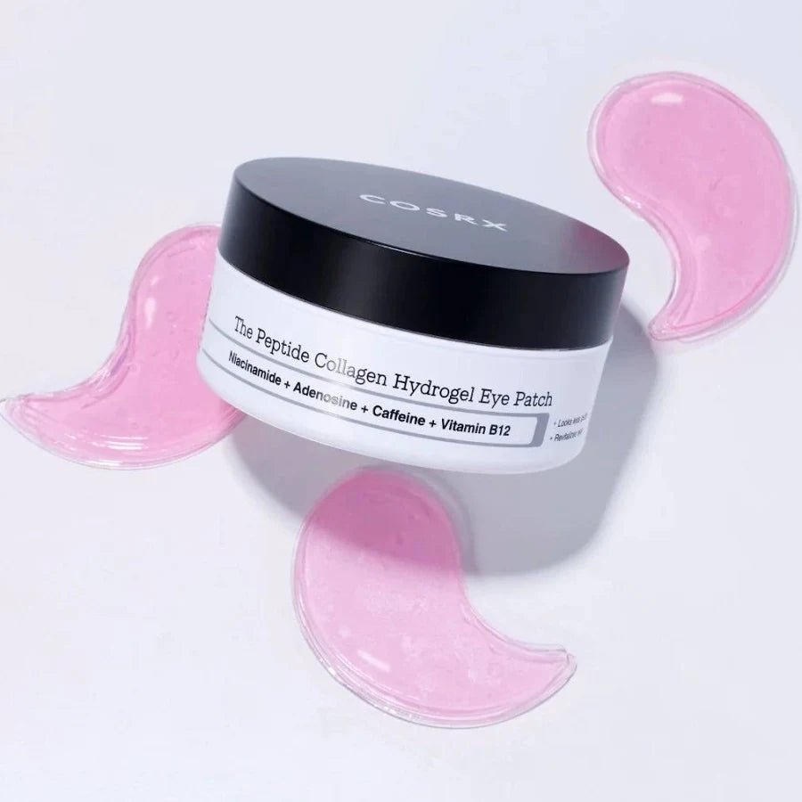 Cosrx The Peptide Collagen Hydrogel Eye Patch – Parches en hidrogel con péptidos y colágeno (30 pares)