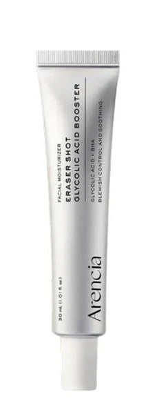 Arencia Eraser Shot Glycolic Acid Booster – Sérum exfoliante con ácido glicólico y complejo AHA/BHA (30 ml)