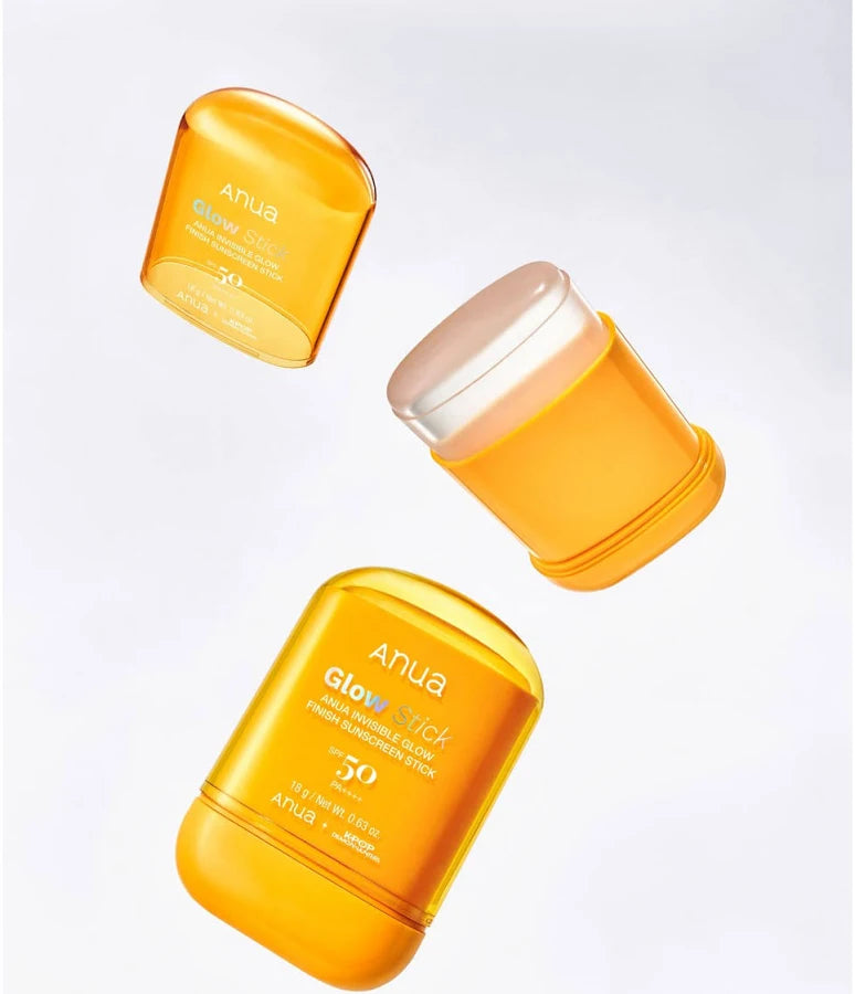 Anua Invisible Glow Finish Sunscreen Stick – Protector solar en stick de acabado luminoso (18 g)