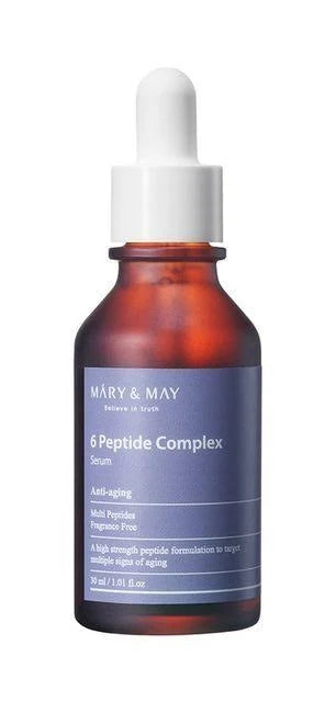 Mary&May 6 Peptide Complex Serum – Sérum antiedad con complejo de 6 péptidos (30 ml)