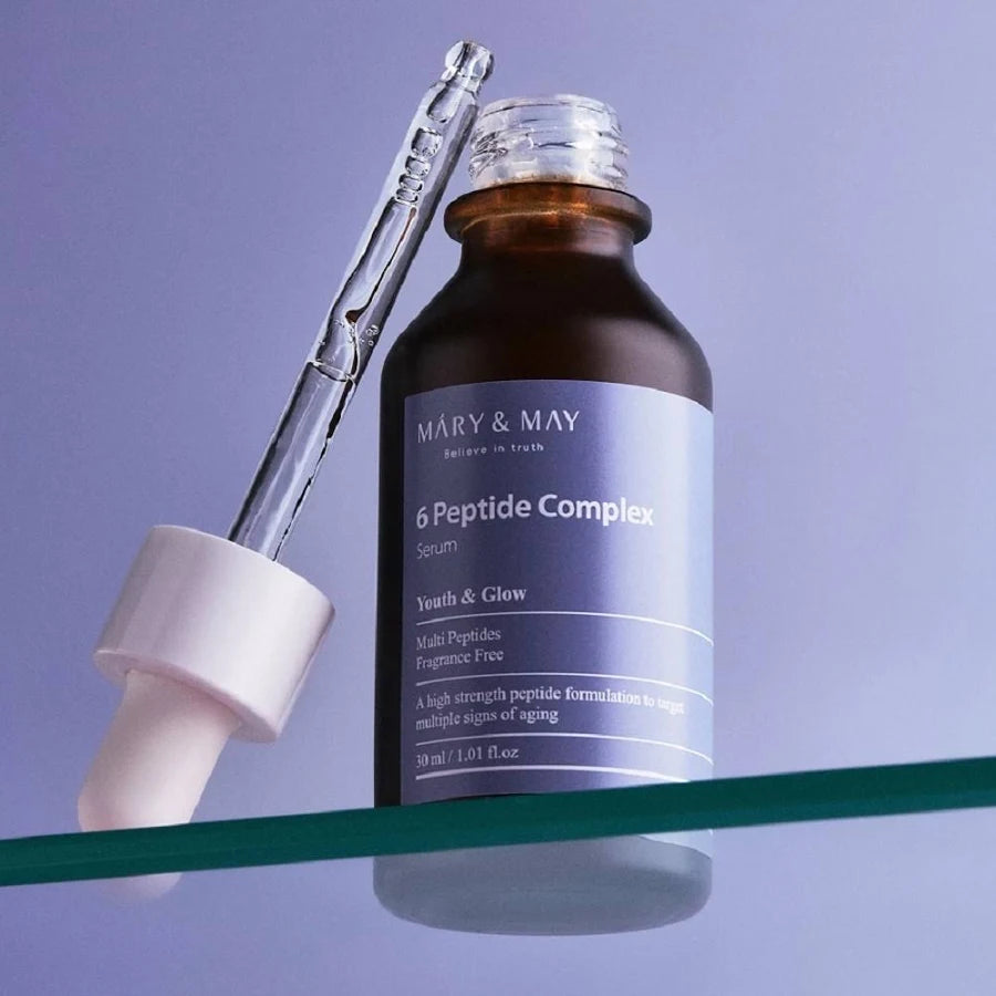 Mary&May 6 Peptide Complex Serum – Sérum antiedad con complejo de 6 péptidos (30 ml)